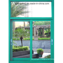 Aluminum Windows in Green Color